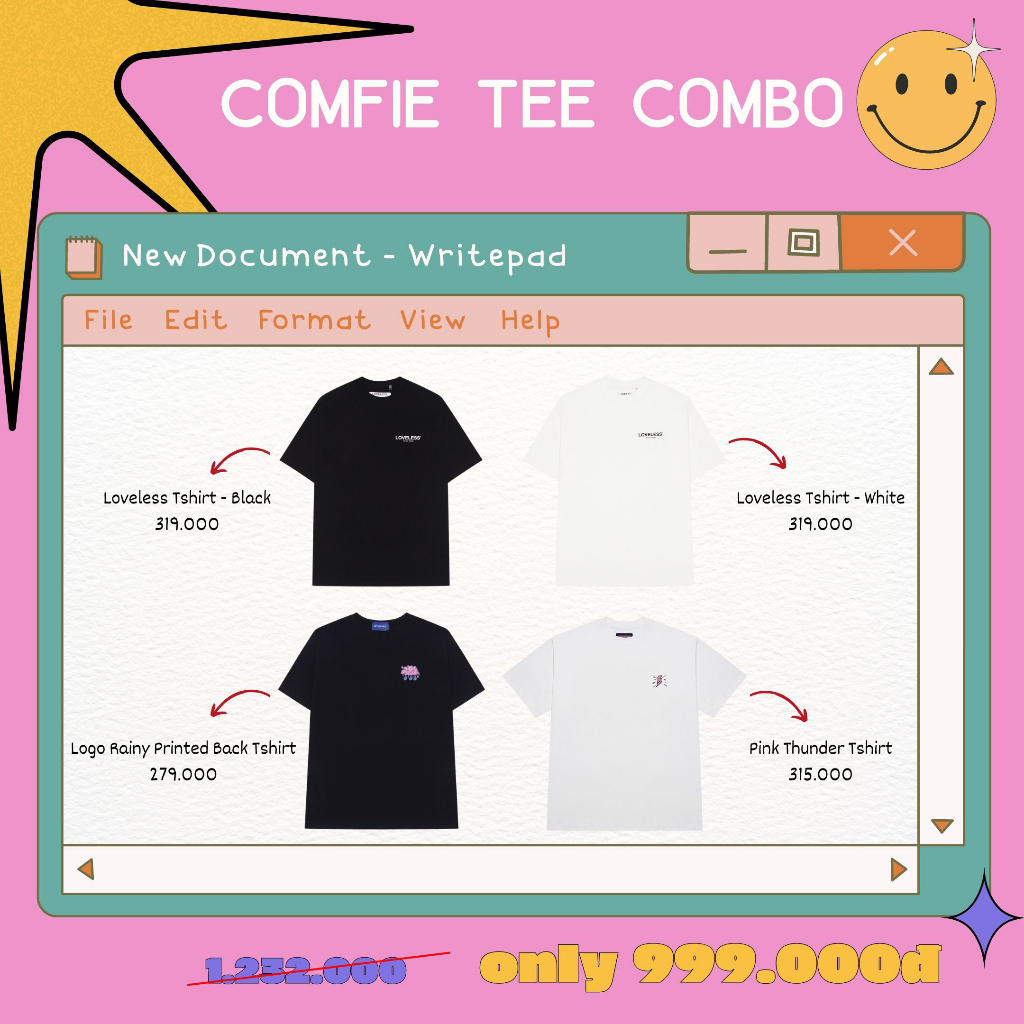 Usthebasic - Combo Áo Comfie Tee