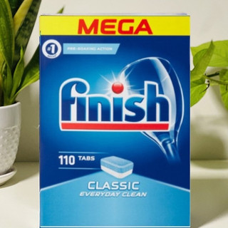 Viên rửa chén ly Finish 110 viên XANH- vien rua chen ly dùng cho máy rửa bát chén