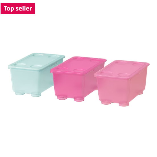 Bộ 3 hộp 17 x10cm GLIS IKEA chính hãng