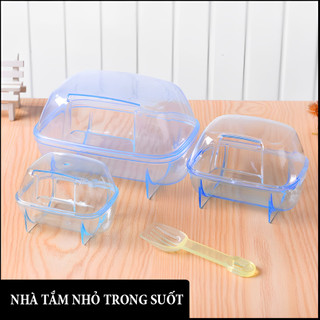 1 nhà tắm nhỏ trong suốt cho hamster-rat-đuôi mập