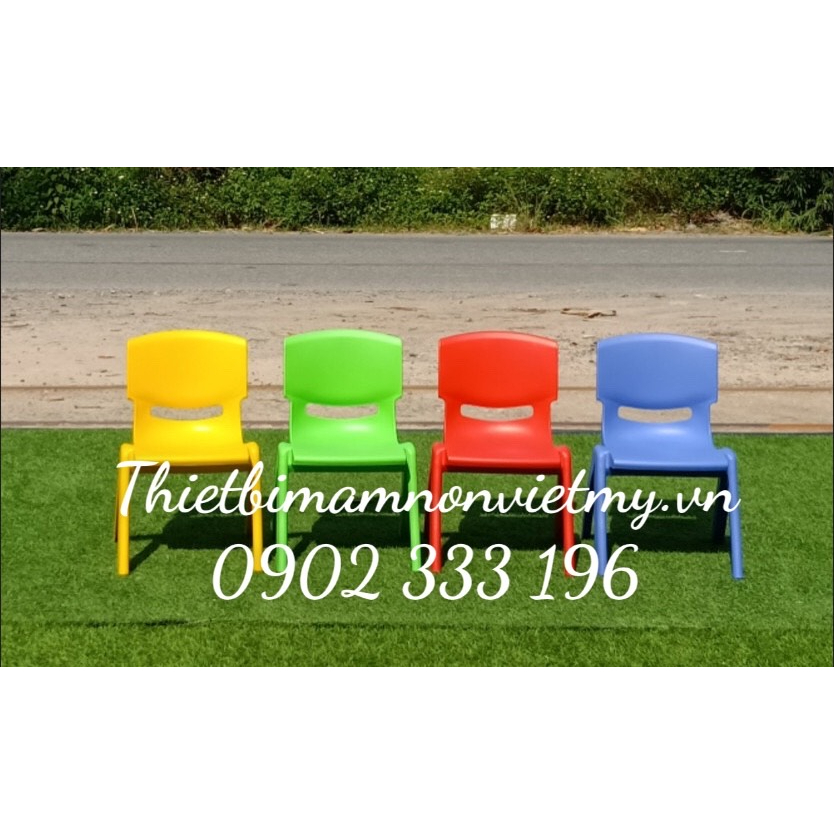 Ghế nhựa đúc cho bé mầm non , mẫu giáo, tiếu học, size cao 28cm và 26cmn