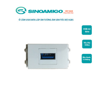 Ổ cắm usb 3.0 lắp âm tường ,âm sàn p21-usb sinoamigo chính hãng