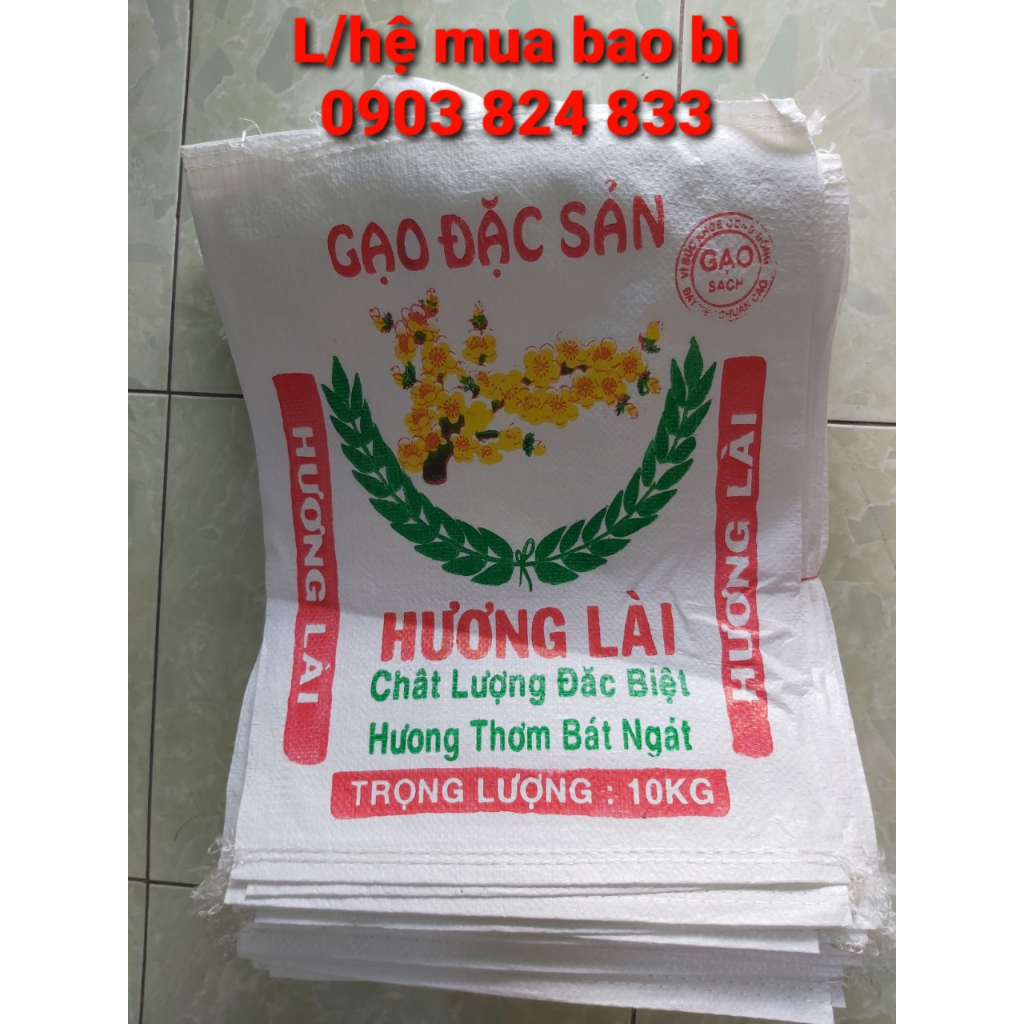 Combo 50 cái túi đựng gạo HƯƠNG LÀI QUAI XÁCH  đẹp dày