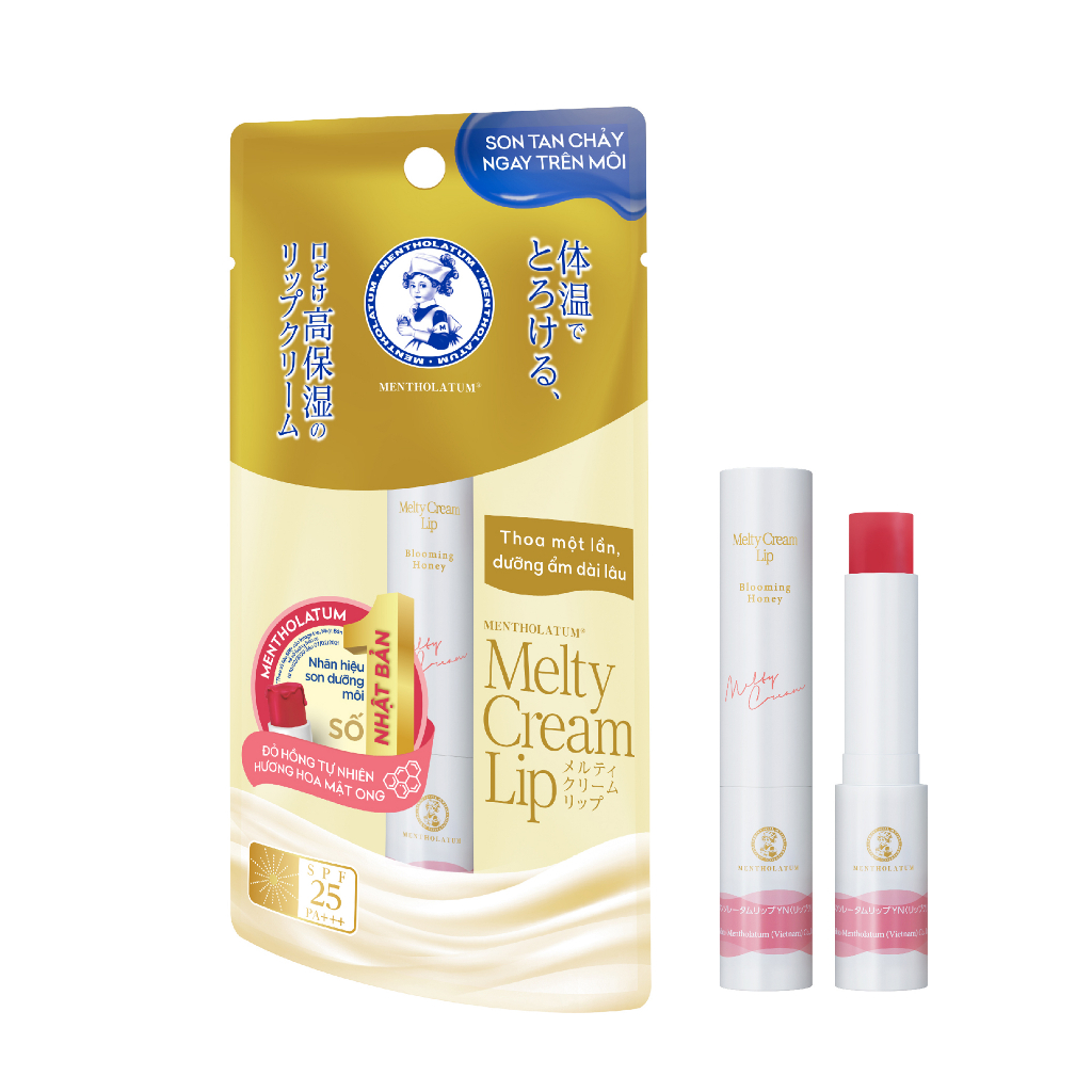 Son dưỡng môi tan chảy Rohto Mentholatum Melty Cream Lip SPF25 PA+++ 2.4g