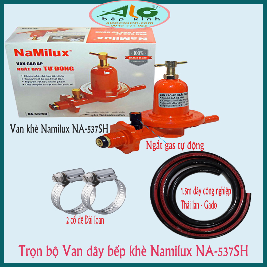 Van gas cao áp Namilux NA-537SH - Van công nghiệp Namilux ngắt gas tự động dùng cho nhiều bếp gas khò - Alo Bếp Xinh