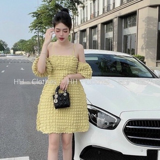 Ảnh thật bigsize minstore.vn đầm yếm sốp bồng