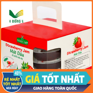 Mứt trái cây dâu, cam lốc 20 vĩ*14g Golden Farm