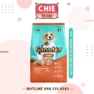 Hạt ganador cho chó lớn vị gà nướng túi 3kg