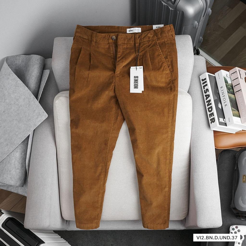 Quần Dài Nhung Tăm Nam DICYDE VI2.BN.D.UND.37 kiểu dáng slim fit tôn dáng cao cấp