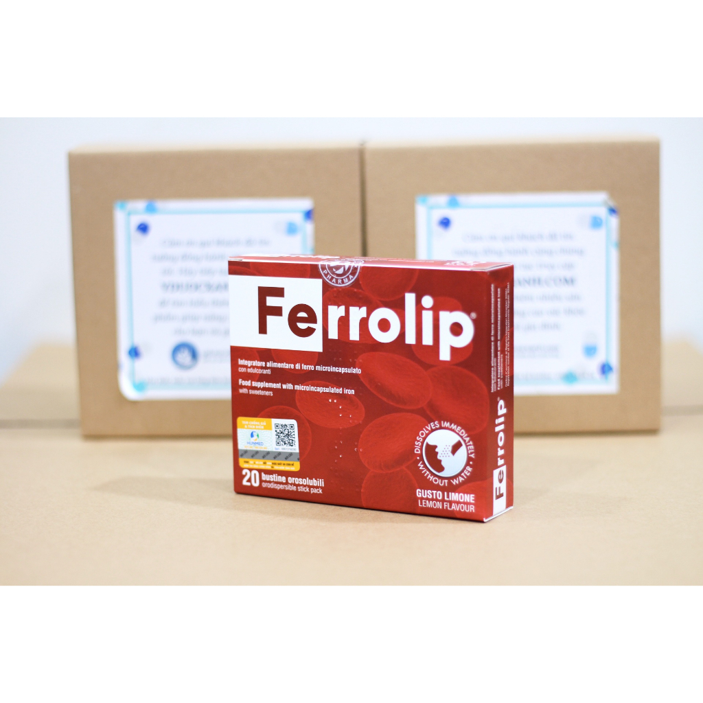 Mua  Sắt sinh học FERROLIP, 20 gói, Bổ sung sắt cho bà bầu, người thiếu máu - Y Dược Xanh
