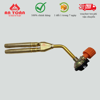 Khò gas 2 nòng khò công nghiệp 2 đầu hàn ống đồng bếp nướng than hoa