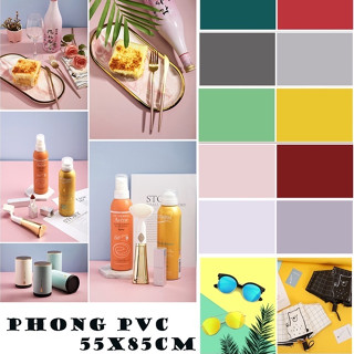 (BÌA DÀY) PHÔNG NỀN TRƠN 2 MẶT 2 MÀU chụp ảnh sản phẩm. Tấm nền bìa dày đủ màu pastel 55*85CM