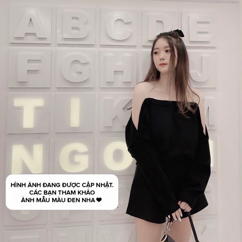 Pass Áo len lửng trễ vai Tingoan Teddy Sweater/BL
