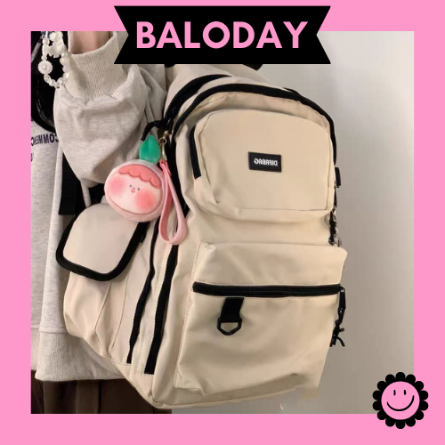 Balo nam nữ siêu xinh có túi hộp DIFABAG phong cách Ulzzang