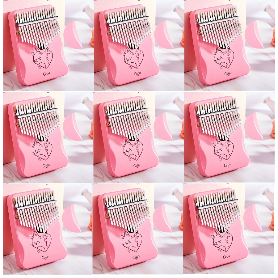 Đàn kalimba hồng giá rẻ PV0012 phím -Tặng quà 6 phụ kiện CÂY ĐÀN PIANO