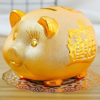 Heo đất - Heo phong thuỷ gốm sứ mạ vàng cực đẹp Shop : heodat8683