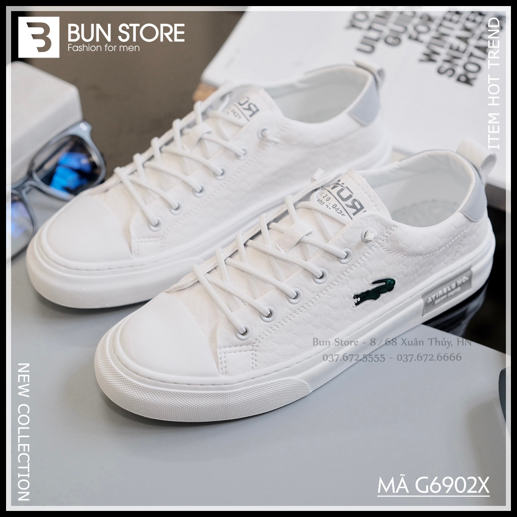 Giày da cao cấp họa tiết thêu - Giày thể thao Sneaker Bun Store - Mã G6902