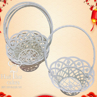 Giỏ nhựa cắm hoa 18cm, đựng trái cây, quà tặng, làm bánh rau câu giỏ hoa