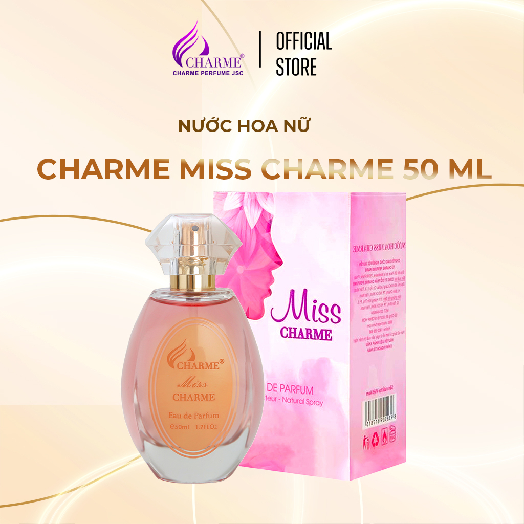 Nước hoa nữ lưu hương lâu, Charme Miss Charme, mùi hương nhẹ nhàng, mượt mà như sự âu yếm của rừng xanh, 50ml