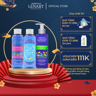 Combo sạch sâu CHRISTIAN LENART Gel rửa mặt 200ml - Tẩy trang 100ml - Toner 100ml