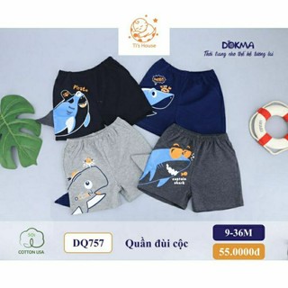DQ710 - DQ757 Quần đùi cộc bé trai cotton Dokma (còn sz 6-12m)