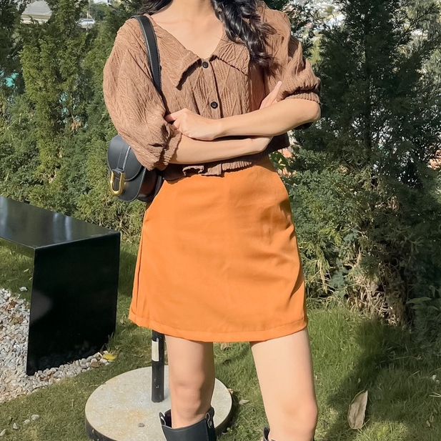 Chân Váy Nâu Bò LEO's clothing CVNL23