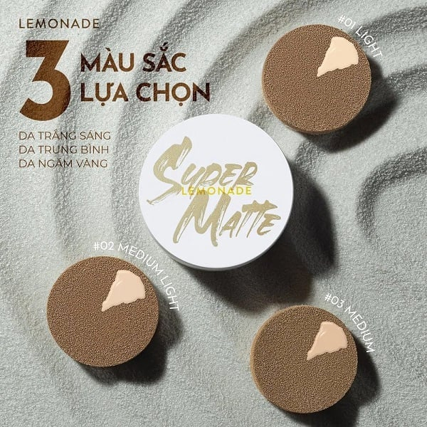 Phấn Nước Siêu Kiềm Dầu Lemonade Supermatte Cushion 15g