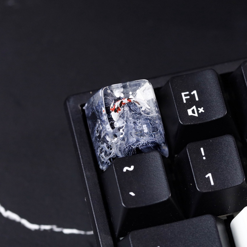 Keycap Cá koi kì dị, Nút bàn phím siêu độc lạ, dùng làm quà tặng cho người thân, profile SA