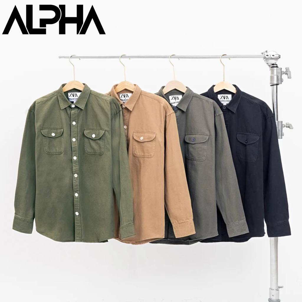 Sơ mi nam kaki 2 túi GEN ALPHA , chất vải kaki dày dặn, form slimfit thoáng mát GEN095