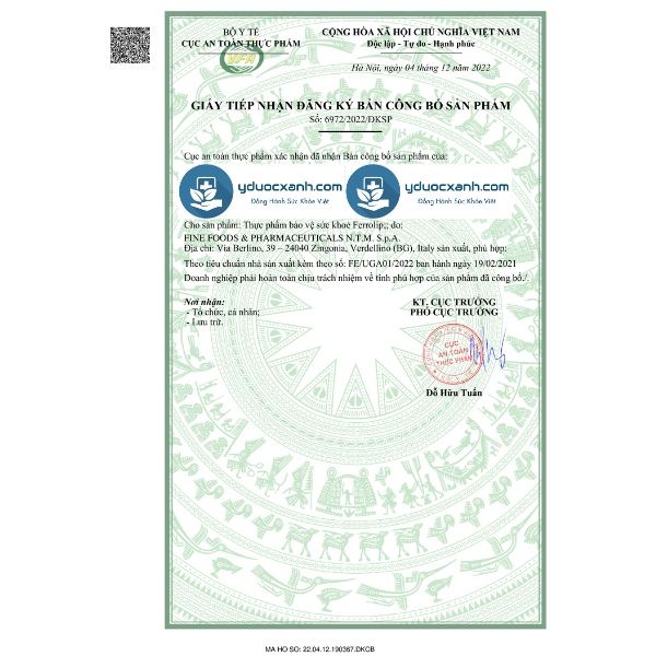 Mua  Sắt sinh học FERROLIP, 20 gói, Bổ sung sắt cho bà bầu, người thiếu máu - Y Dược Xanh