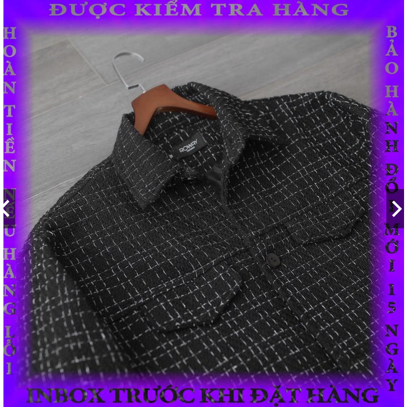 Áo khoác dạ nam 2 lớp Đen chất liệu dạ tweed nhập khẩu cao cấp