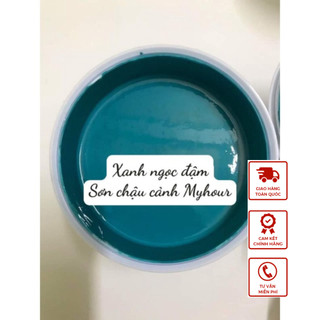 Sơn chậu cảnh màu xanh ngọc đậm 1kg