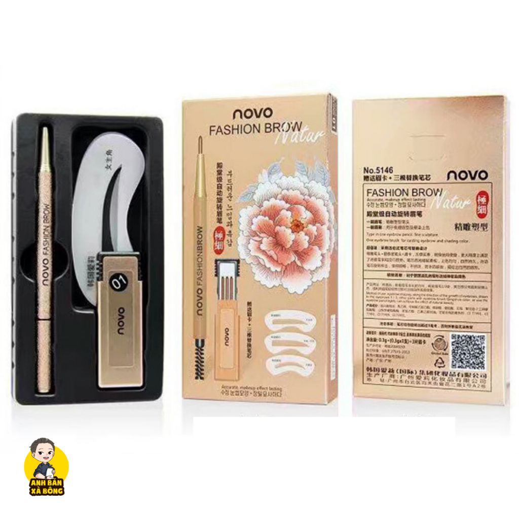 Chì Kẻ Mày Hai Đầu NOVO Hallmark Automatic Rotating Eyebrow Pencil 5146
