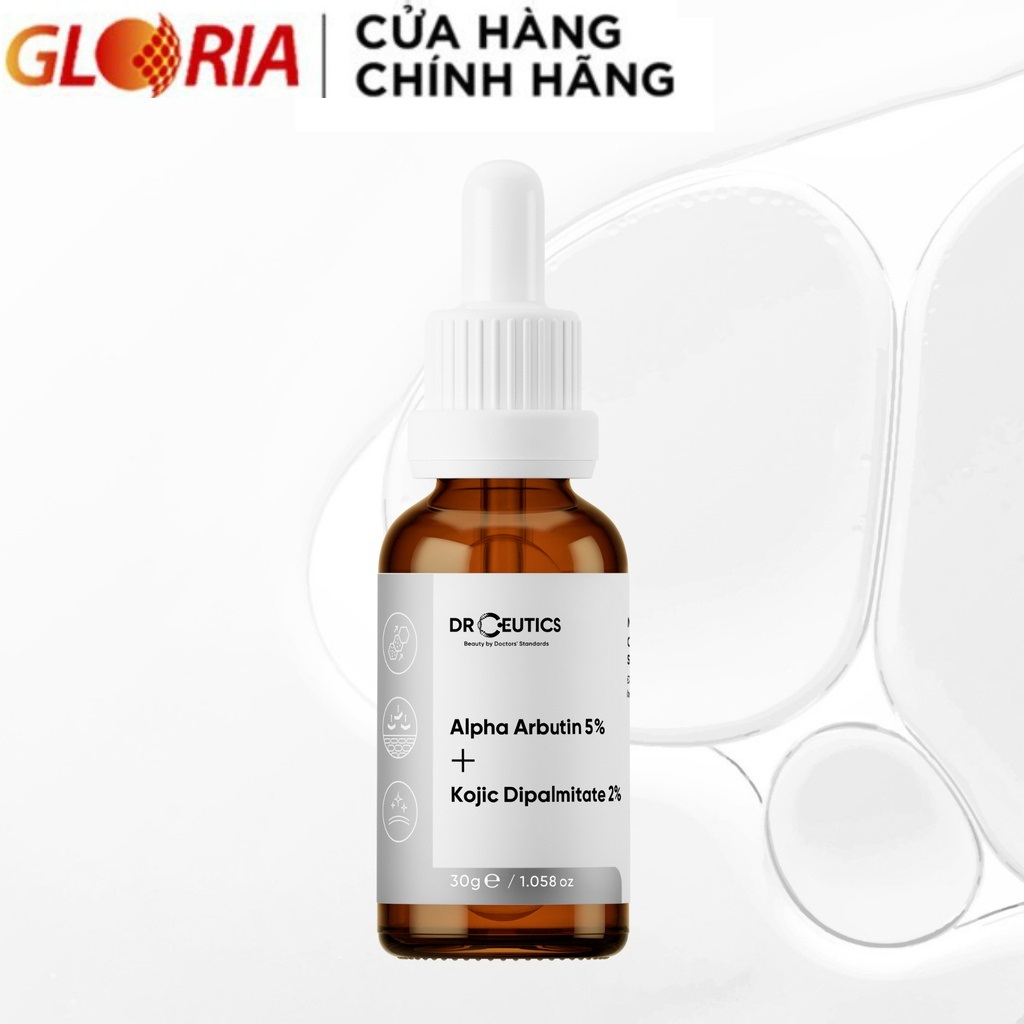 DrCeutics Tinh Chất Alpha Arbutin Làm Sáng Da Mờ Nám Alpha Arbutin 5% Và Kojic Dipalmitate 2% 30g