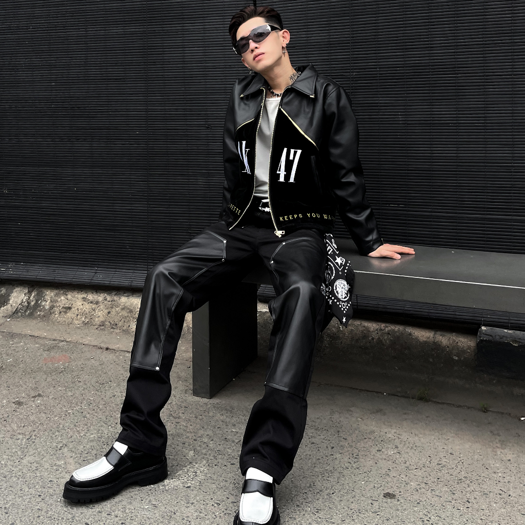 Áo khoác Da Cigarette đen - Black Cigarette Leather Jacket