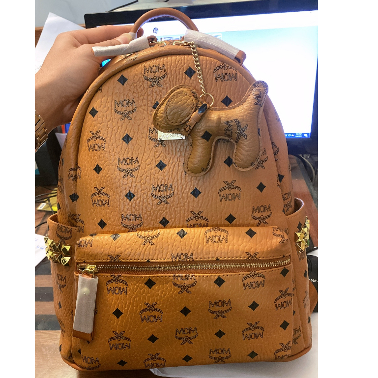 Balo Da MOM size 40.quai đeo bản to  ẢNH THẬT