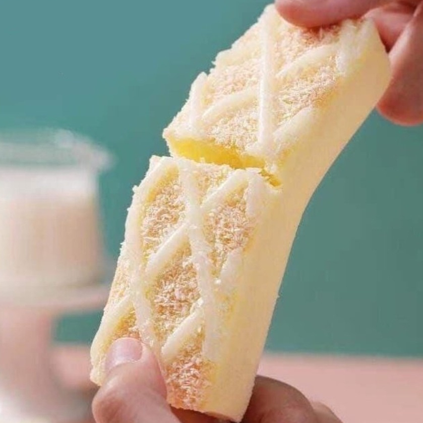 Bánh bông lan tươi Gizza phủ ruốc, phủ dừa 55g - Ăn vặt, bữa sáng, bữa phụ