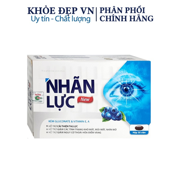 Viên uống nhãn lực new hỗ trợ cải thiện thị lực , giảm tình trạng khô mắt, mỏi mắt – hộp 30 viên