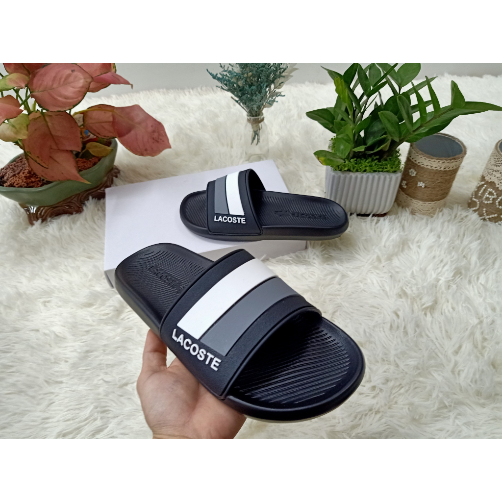 Dép nam quai ngang Lacoste, dép lê nam form thể thao, chống thấm nước, độ bền cao, thể hiện độ trẻ trung, thanh lịch..
