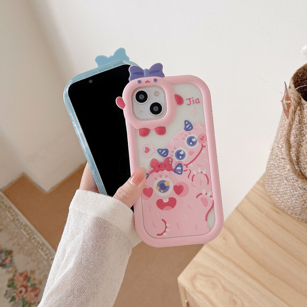 Ốp lưng iphone viền gấu sóng Pink Lotso 6/6plus/6s/6splus/7/7plus/8/8plus/x/xr/xs/11/12/13/pro/max/plus/promax