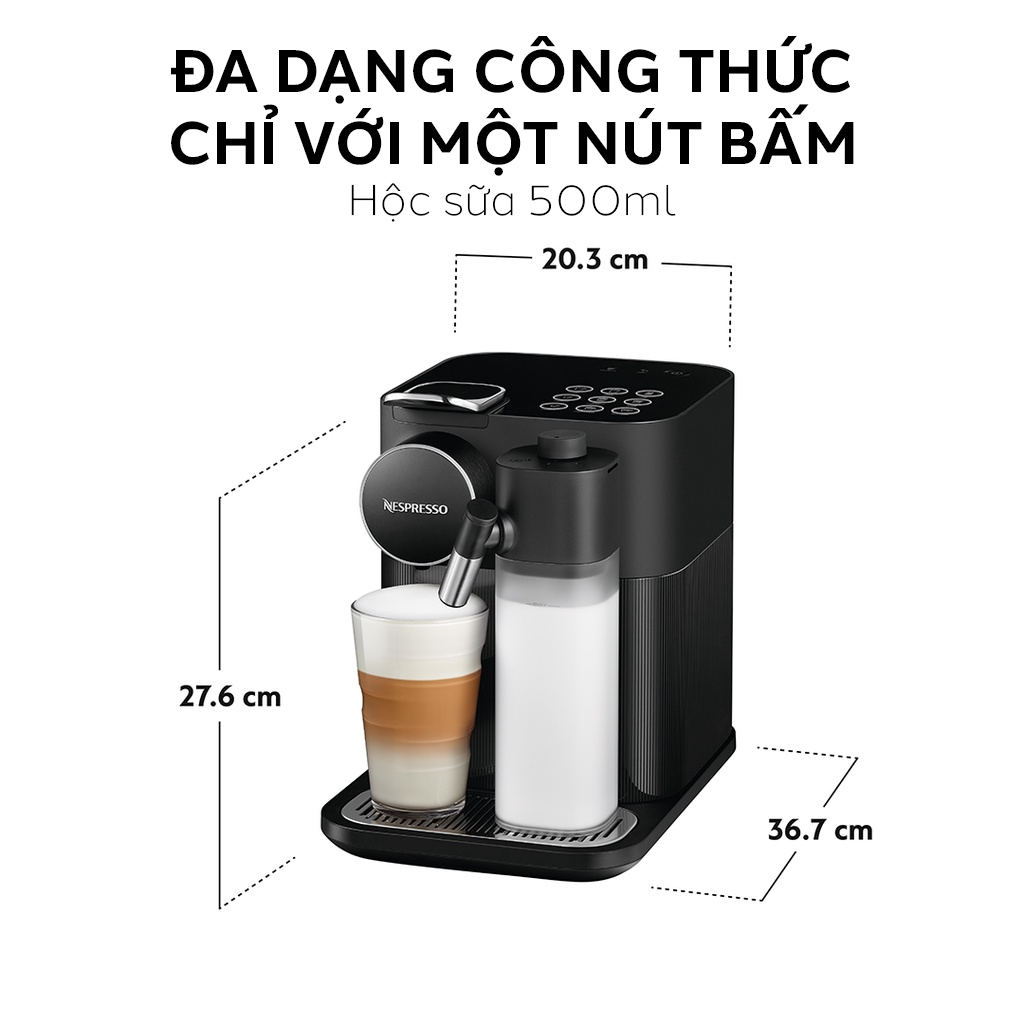 Máy pha cà phê Nespresso Gran Lattissima Đen