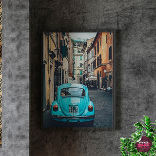 Tranh treo tường chủ đề Phong Cảnh Vintage, tranh decor chất liệu Canvas khung Gỗ, Kích thước 30x40 cm, 40x60 cm