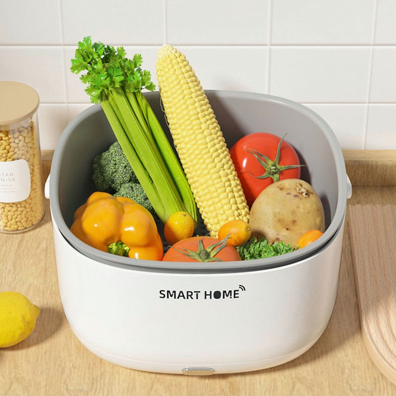 Máy rửa rau củ quả bằng sóng siêu âm dùng tại nhà