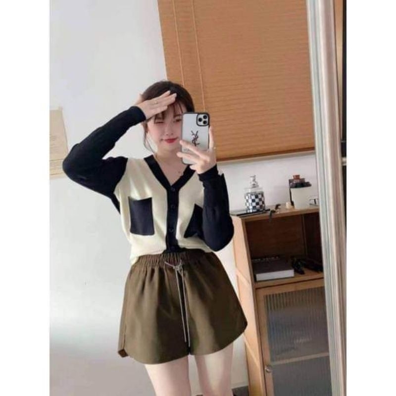 Quần sooc chun dây hàng QC L1