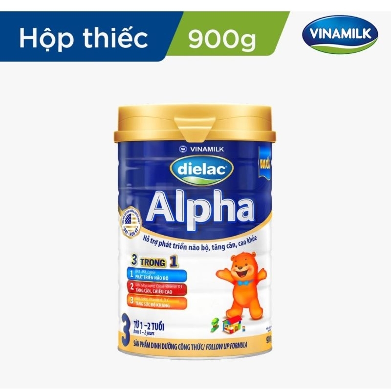 Sữa bột Dielac Alpha 3 - lon 900g (cho trẻ từ 1 - 2 tuổi)
