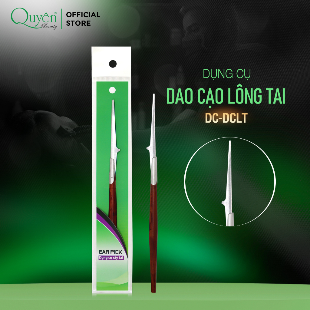 Dao Cạo Lông Tai Inox Không gỉ Gỗ Hương Dụng Cụ Ráy Tai Mỹ Phẩm Quyên