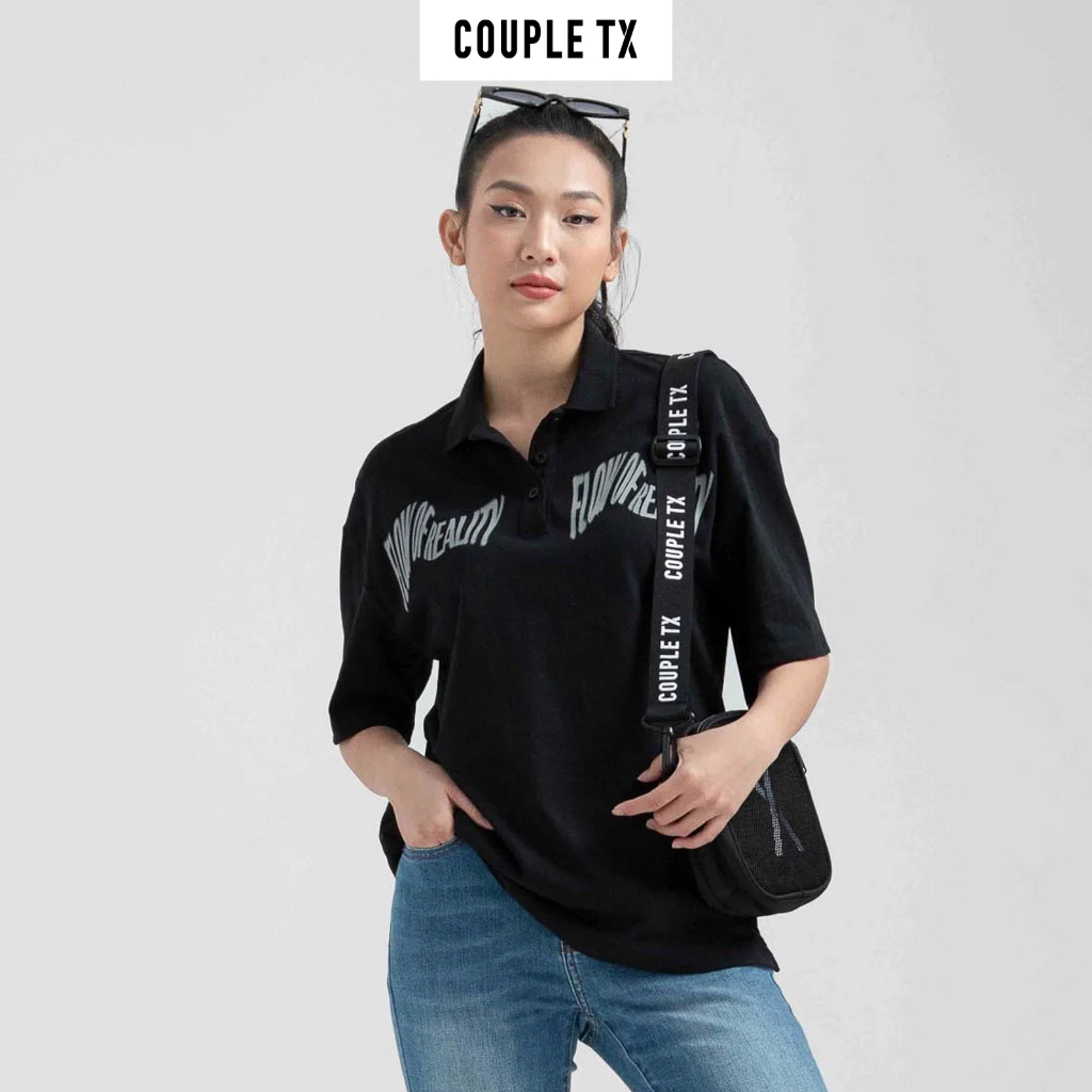Áo Polo Nữ Couple TX Jersey Relax Fit In Typo Trước Ngực WPO 2025