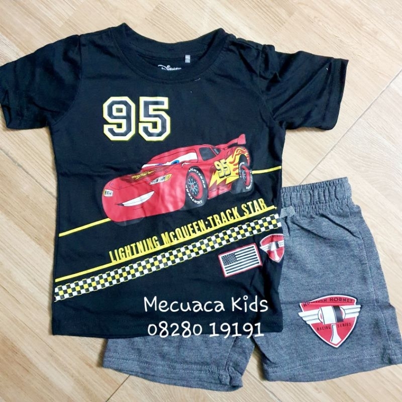 Bộ cộc tay hình ô tô máy xúc xe công trình, quả bóng, siêu nhân cho bé trai xuất dư xịn