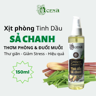 Xịt Khử Mùi Tinh Dầu Sả Chanh Acena 150ml Thơm Phòng, Đuổi Muỗi và Côn Trùng