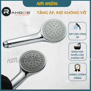 [BẢO HÀNH 2 NĂM] Bát sen tắm Rangos tăng áp, rơi không vỡ cao cấp, tay sen, vòi sen tiêu chuẩn Đức